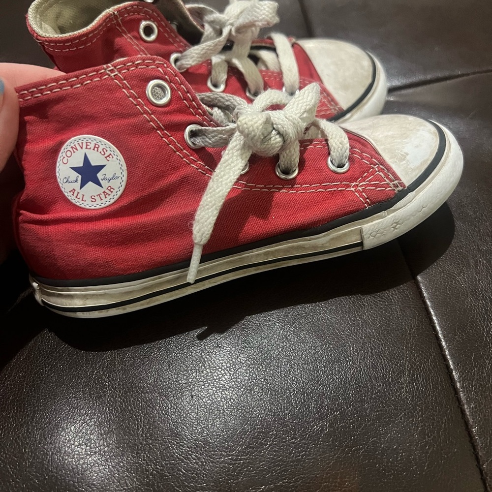 Converse Kids Red Canvas High-Tops